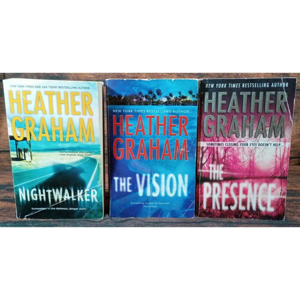 Set of 3 Heather Graham Paperback Novels: Nightwalker, The Vision, The‎ Presence